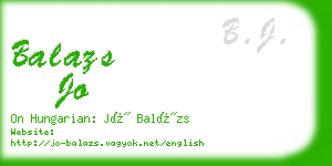 balazs jo business card